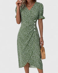 Rosalie | Ditsy Floral Button-Front Summer Dress