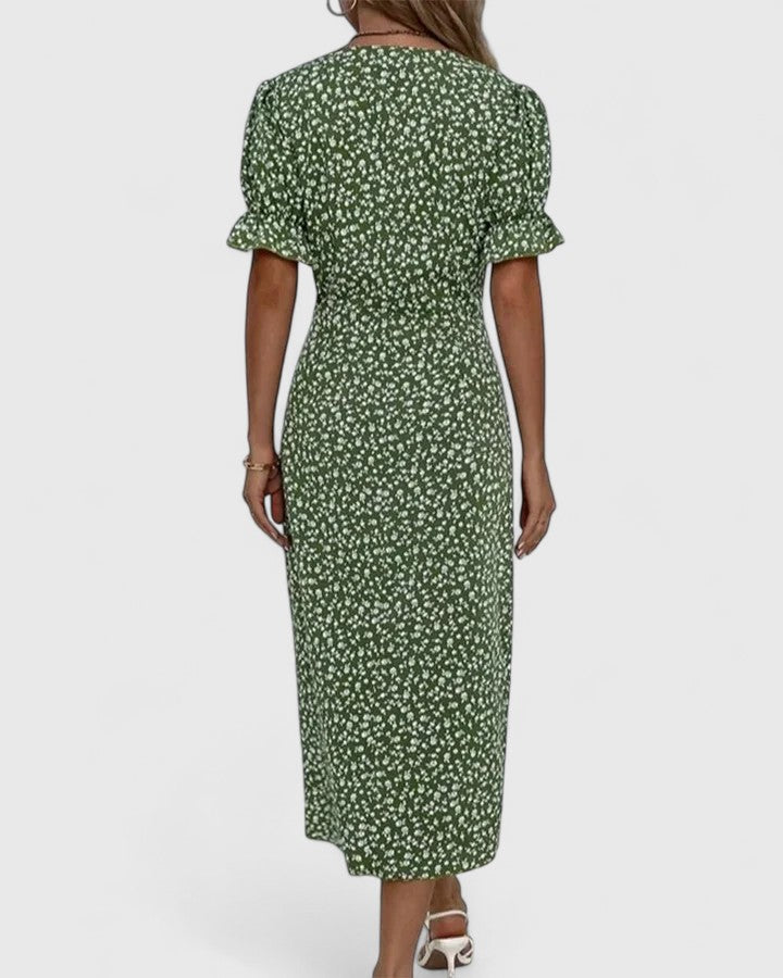 Rosalie | Ditsy Floral Button-Front Summer Dress