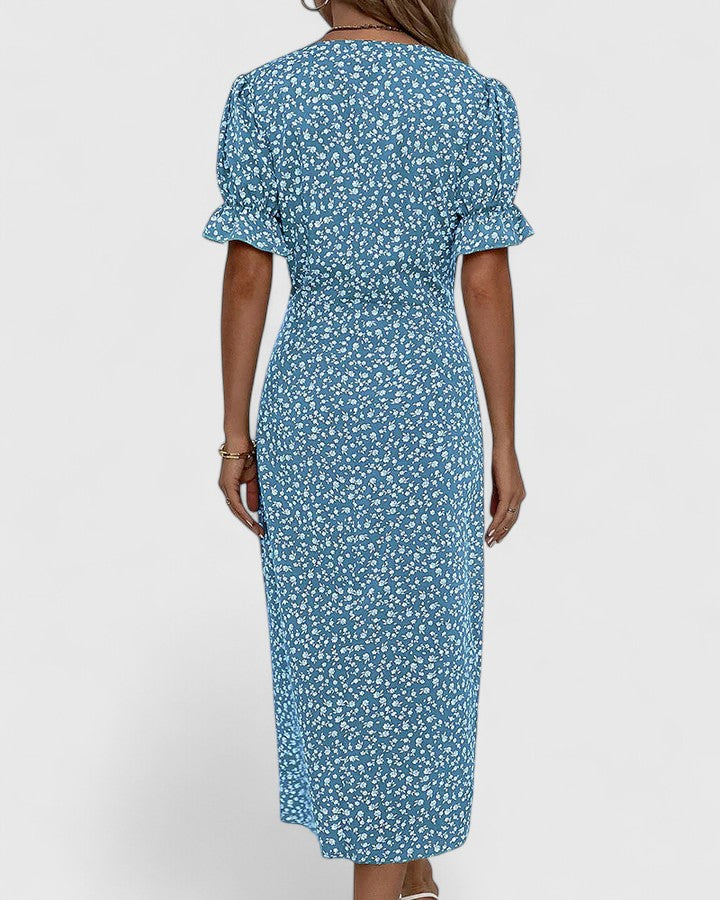 Rosalie | Ditsy Floral Button-Front Summer Dress