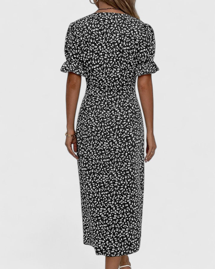 Rosalie | Ditsy Floral Button-Front Summer Dress