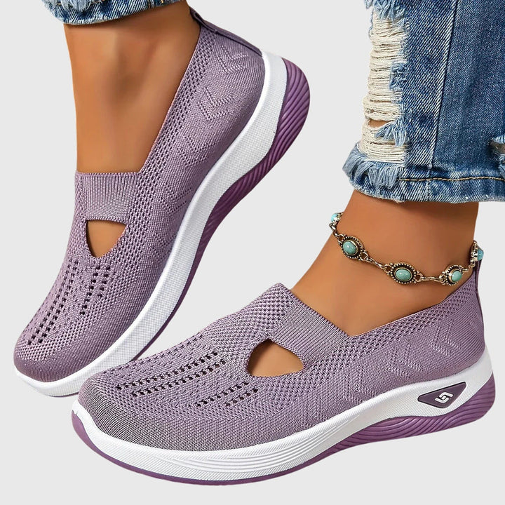 Beatriz | Women's Slip-On Orthopedic Flats with Knit Diamond Detail