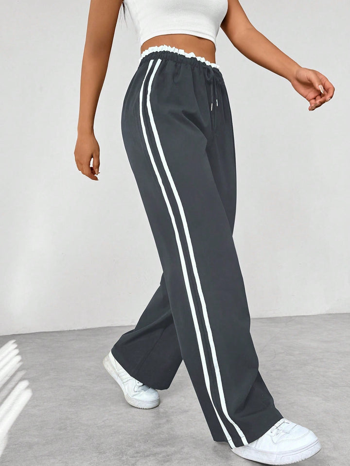 Nadia | Women's Sweatpants – Wide-Leg Elastic Waist Joggers