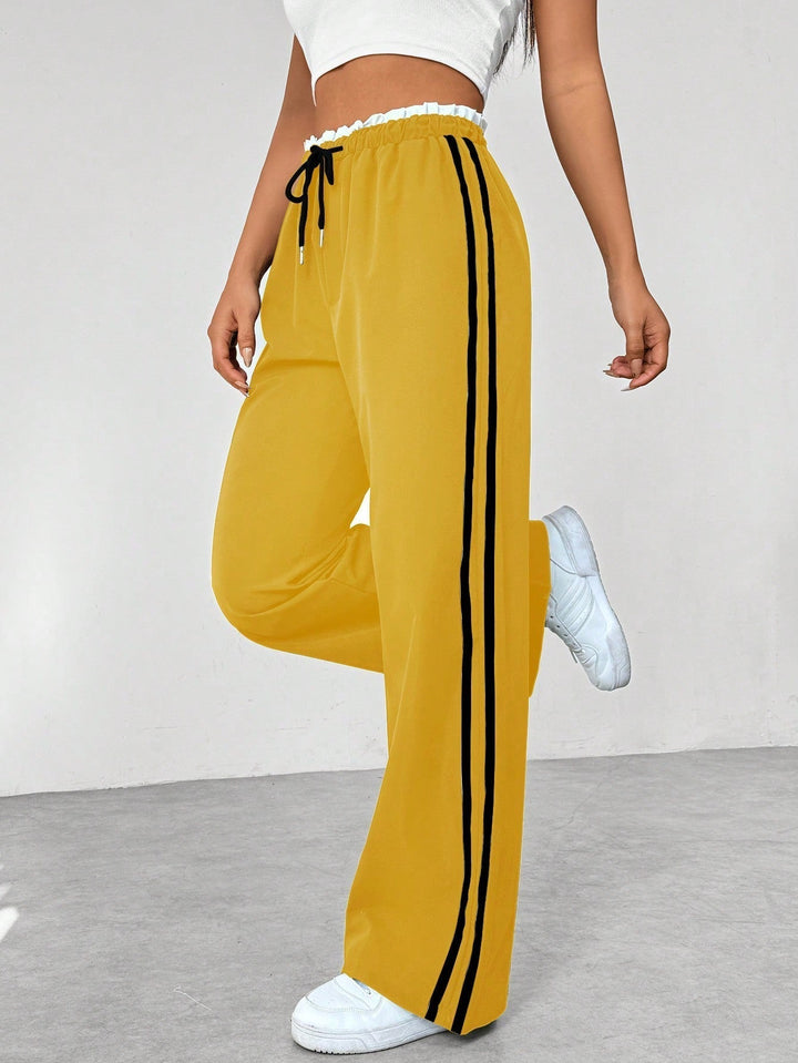Nadia | Women's Sweatpants – Wide-Leg Elastic Waist Joggers