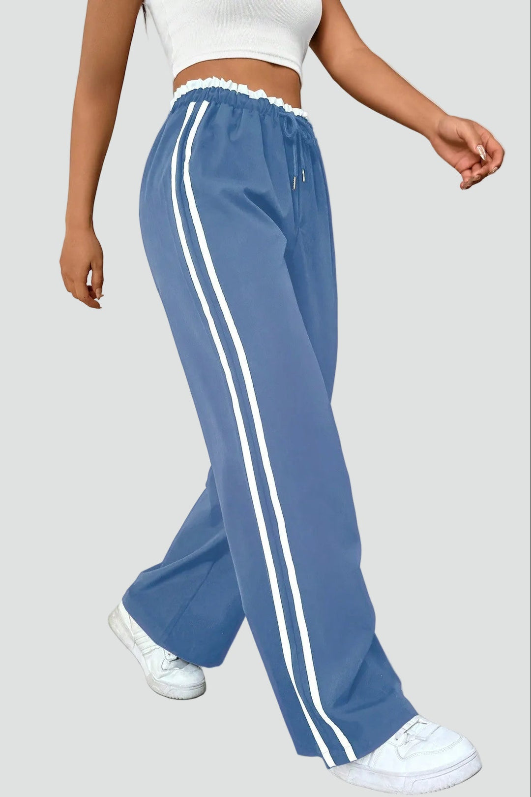 Nadia | Women's Sweatpants – Wide-Leg Elastic Waist Joggers