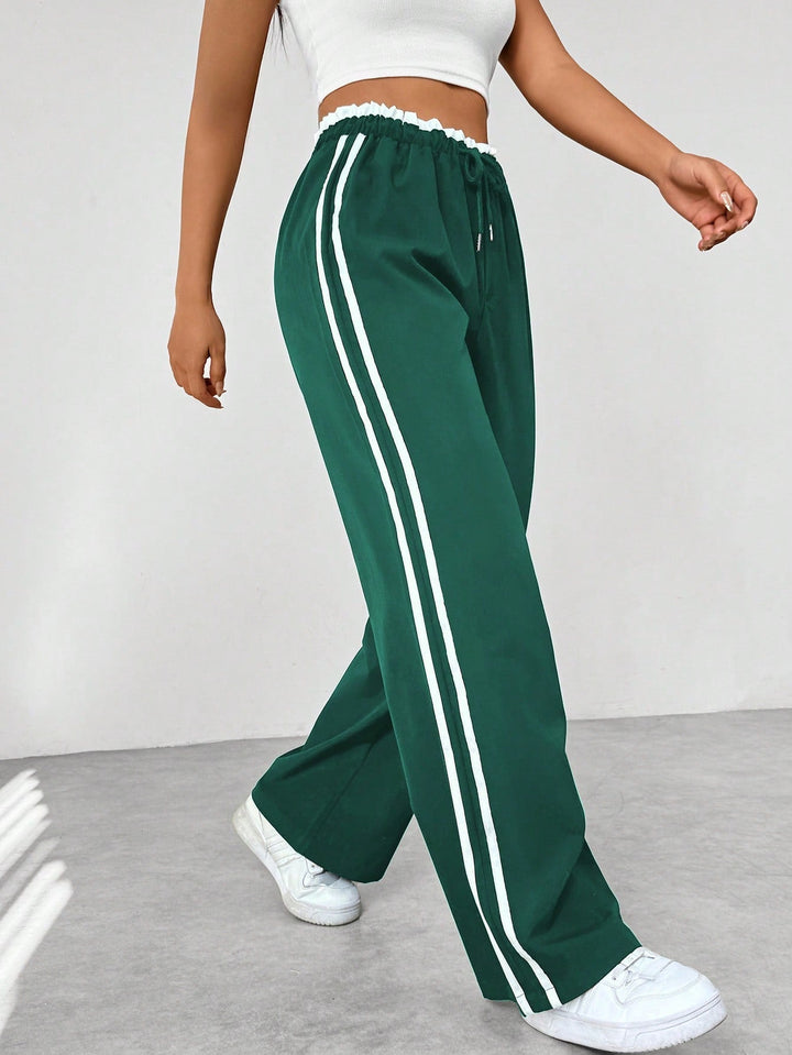 Nadia | Women's Sweatpants – Wide-Leg Elastic Waist Joggers