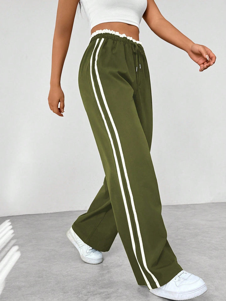 Nadia | Women's Sweatpants – Wide-Leg Elastic Waist Joggers