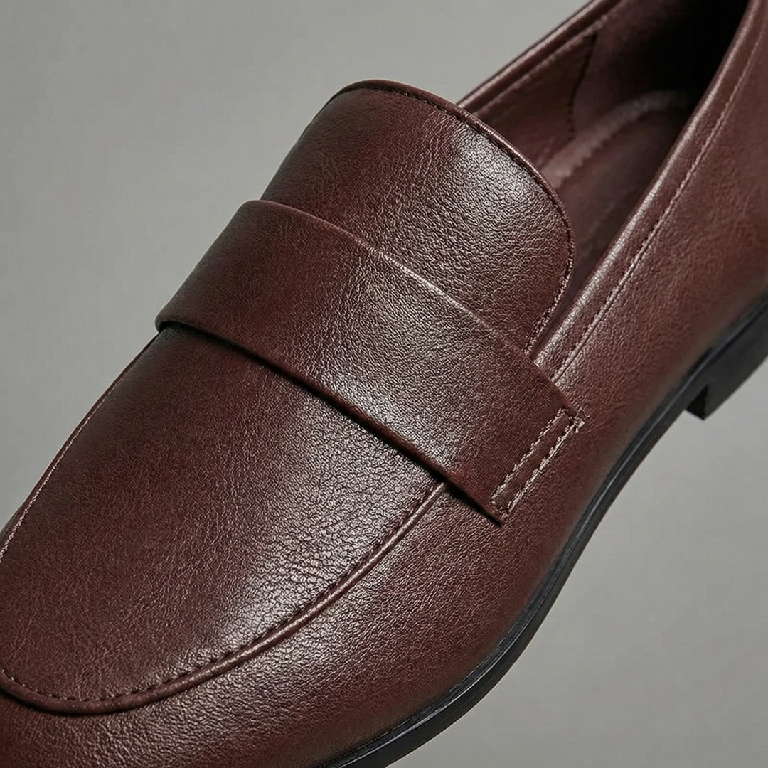 Reese | Minimalist Penny Loafer Orthopedic Flats in Leather