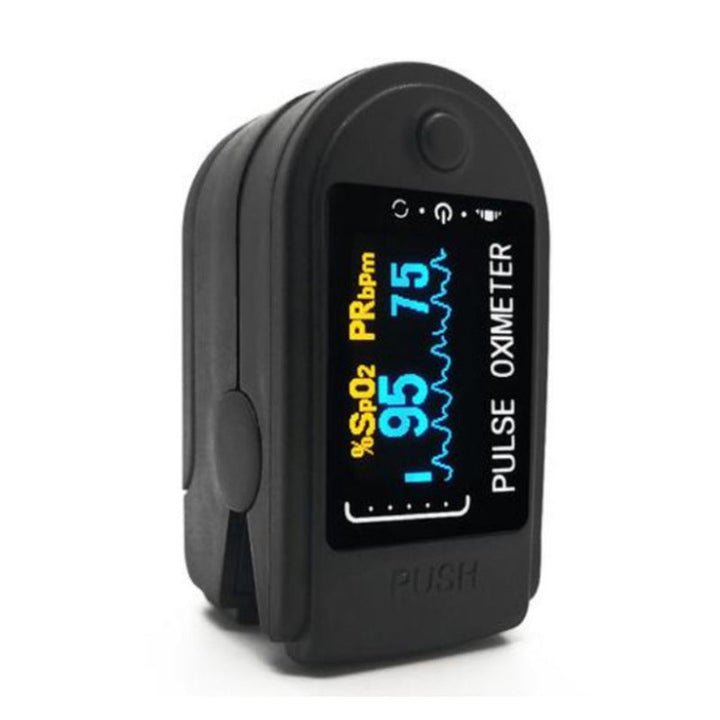 Fingertip Pulse Oximeter – Blood Oxygen (SpO2) and Pulse Rate Monitor with LCD Screen – Compact &amp; Portable, Blue or Black