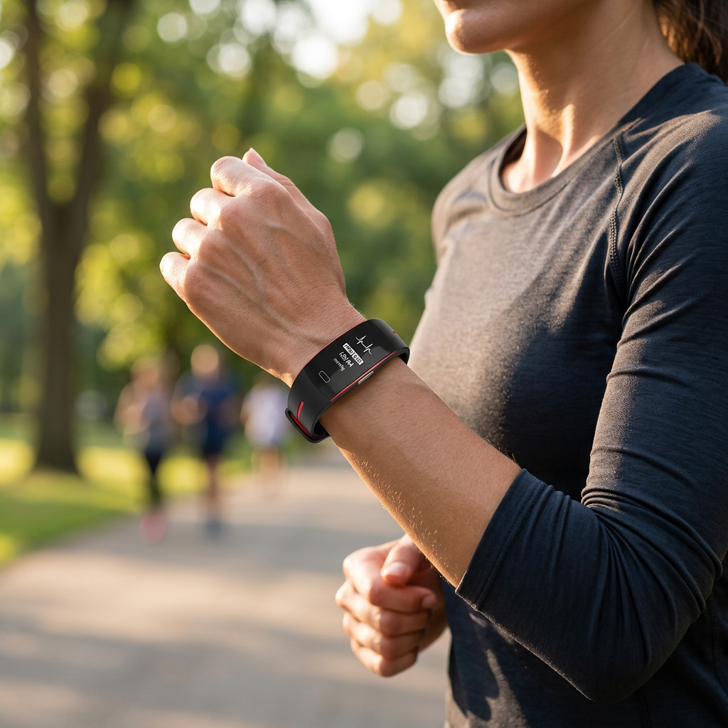 Smart Fitness Tracker with Heart Rate Monitor – Activity &amp; Sleep Tracking, Notifications, OLED, IP67, iOS &amp; Android
