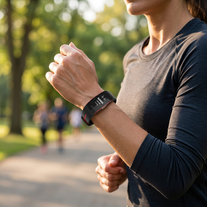 Smart Fitness Tracker with Heart Rate Monitor – Activity &amp; Sleep Tracking, Notifications, OLED, IP67, iOS &amp; Android