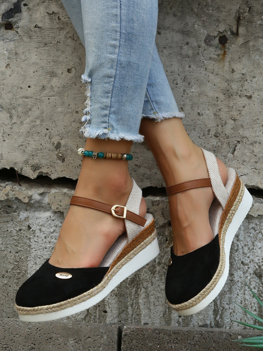 Naxos | Ankle Strap Espadrille Wedge Sandals