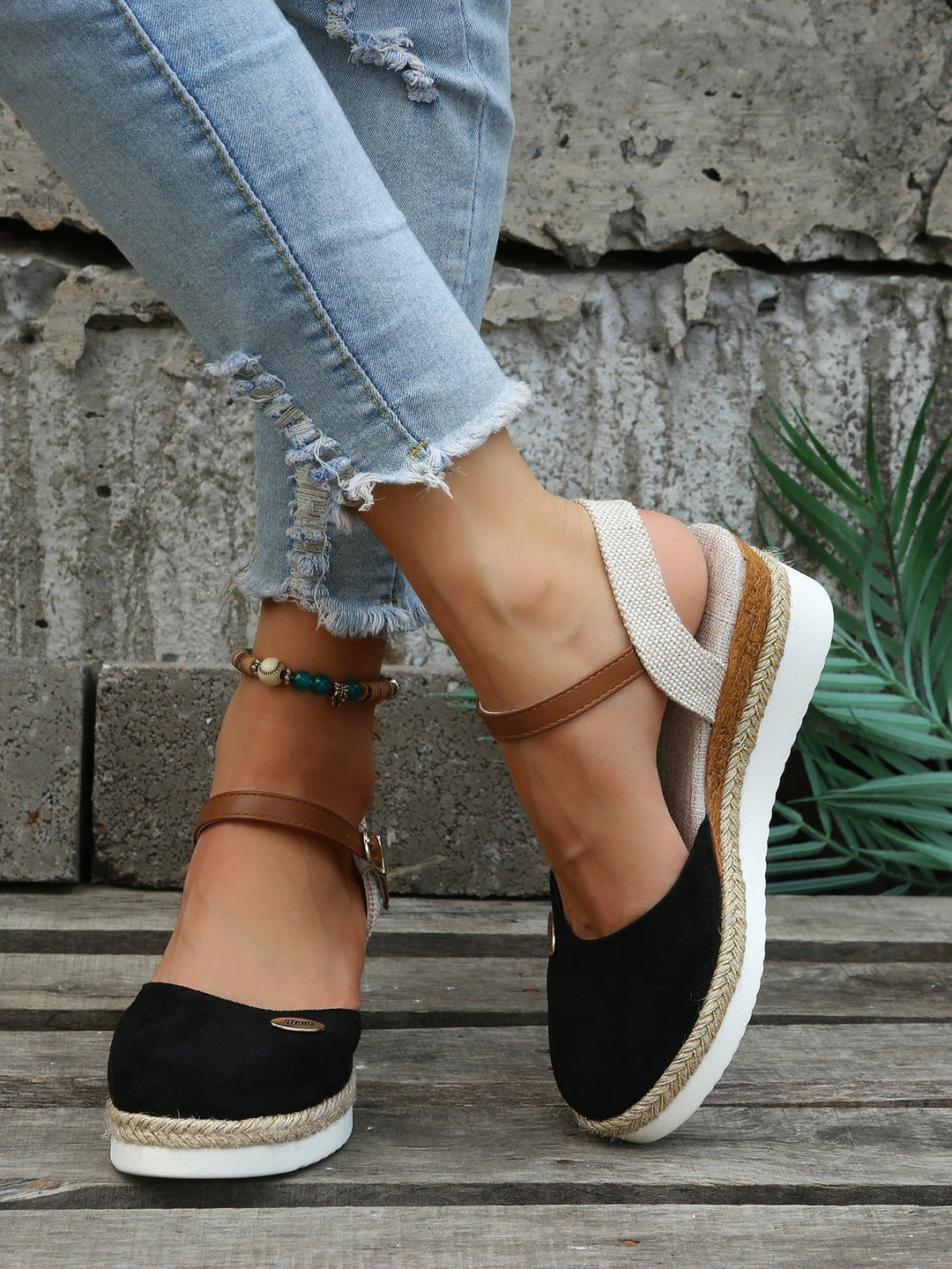 Naxos | Ankle Strap Espadrille Wedge Sandals