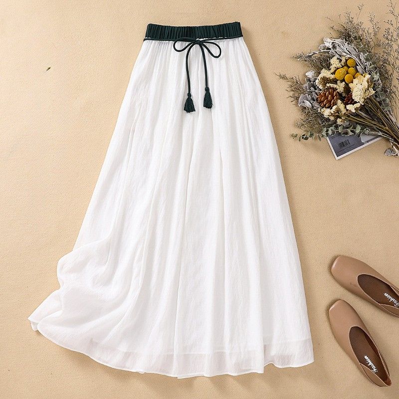 Juniper | Women's Tassel Tie Waist Maxi Skirt