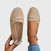 Priscilla | Women's Slip-On Orthopedic Flats with Perforated Cutout Detail