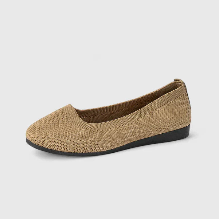 Adalynn | Women's Round Toe Orthopedic Flats with Knit Mesh Detail