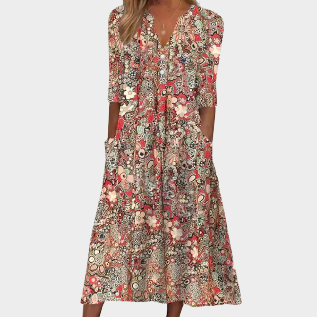 Celeste | Paisley Floral Pocket Summer Dress