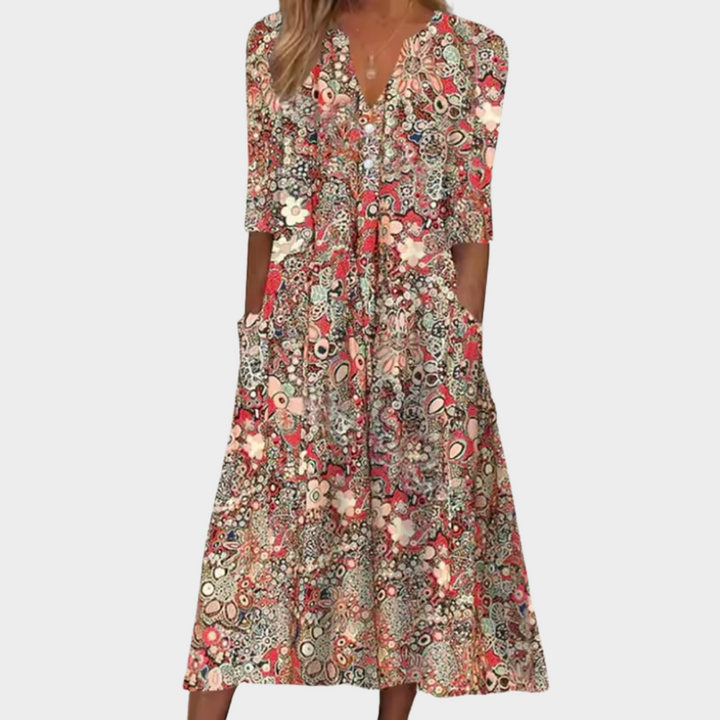 Celeste | Paisley Floral Pocket Summer Dress