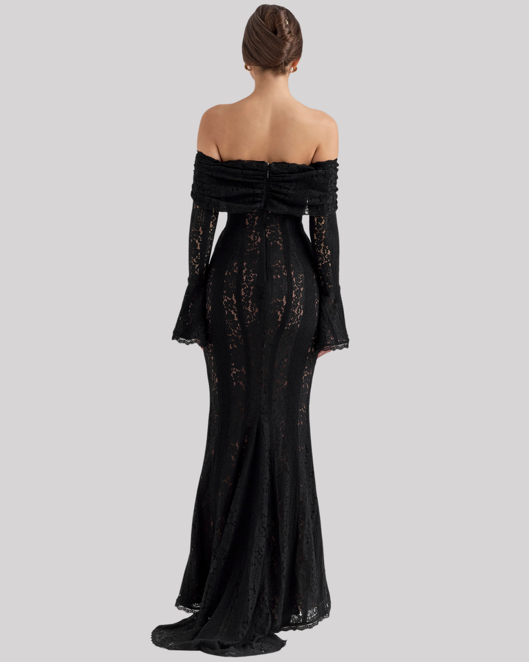 Arabella | Lace Bell Sleeve Off Shoulder Dress