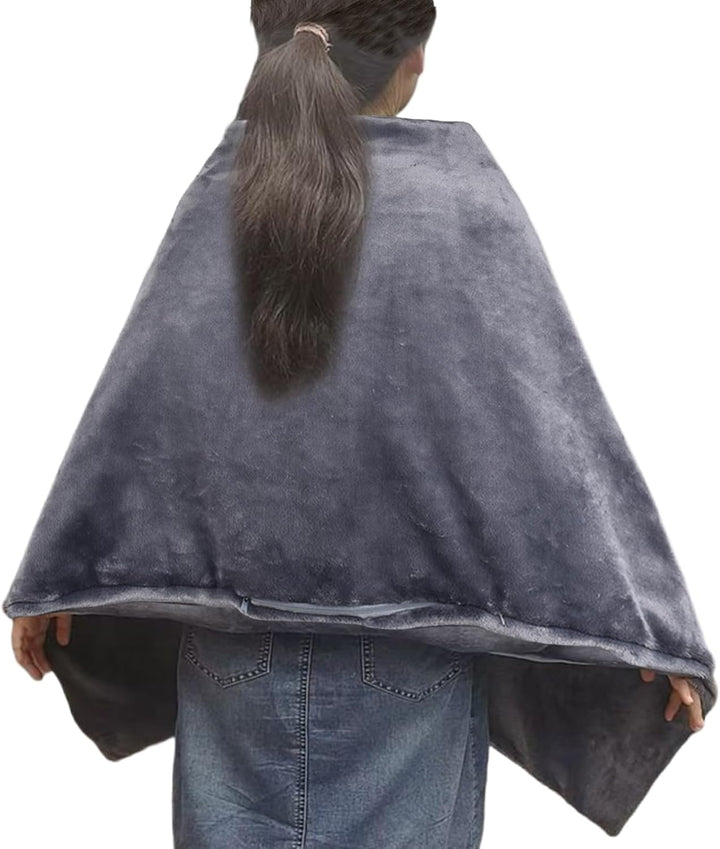 USB Heated Shawl Wrap – Portable Electric Heated Throw with 3 Heat Levels, Timer &amp; Overheat Protection, 63 x 24 in