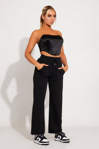 Junia | Women's Sweatpants – Straight-Leg Drawstring Cotton Joggers
