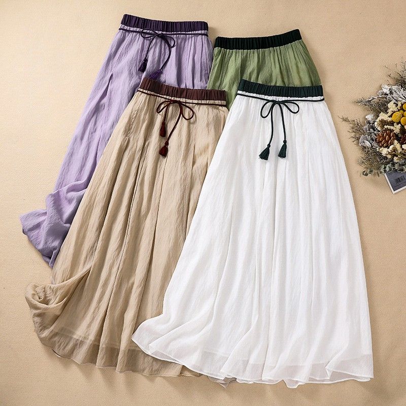 Juniper | Women's Tassel Tie Waist Maxi Skirt
