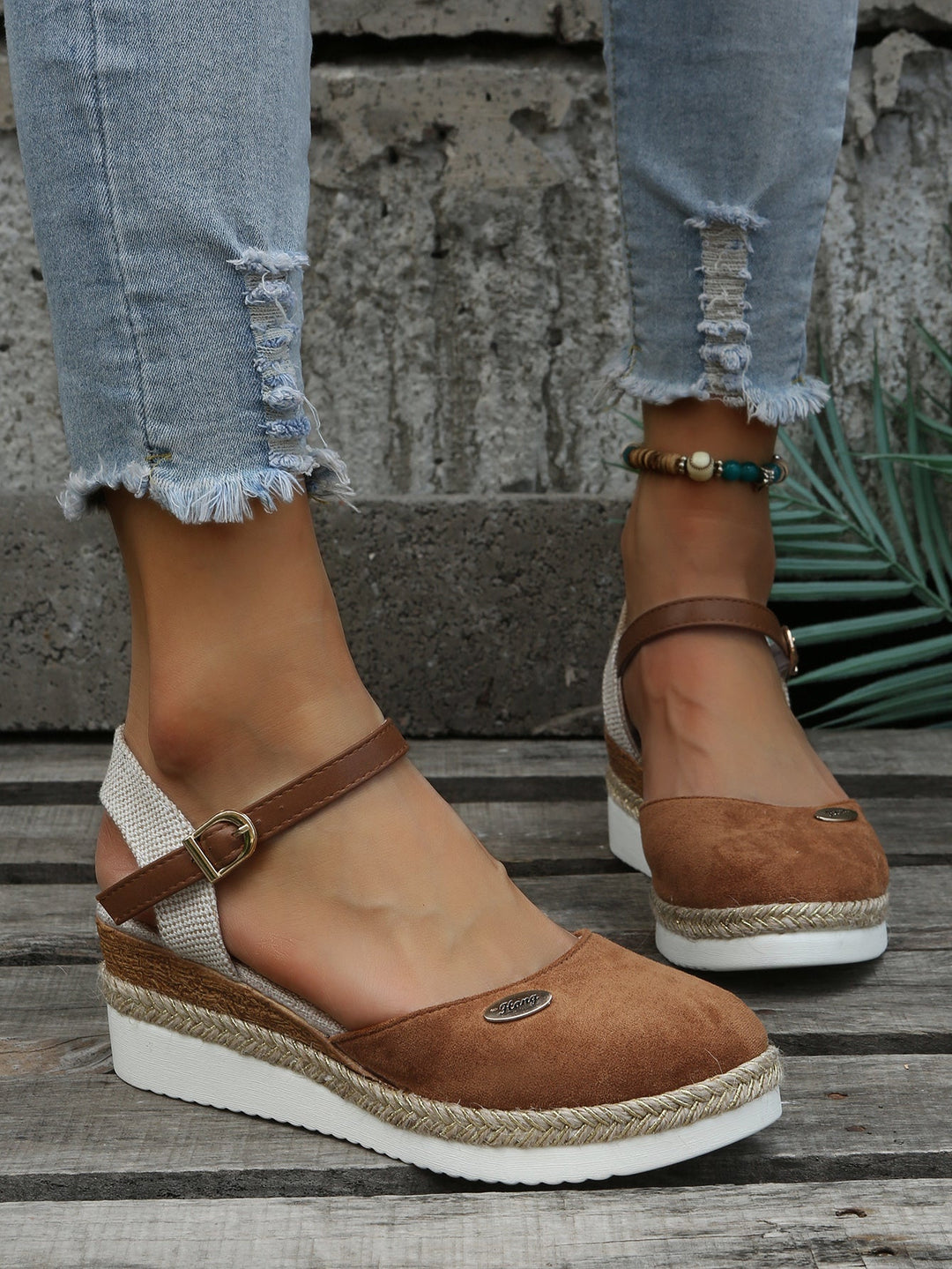 Naxos | Ankle Strap Espadrille Wedge Sandals