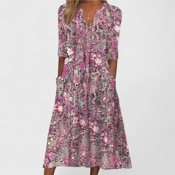 Celeste | Paisley Floral Pocket Summer Dress