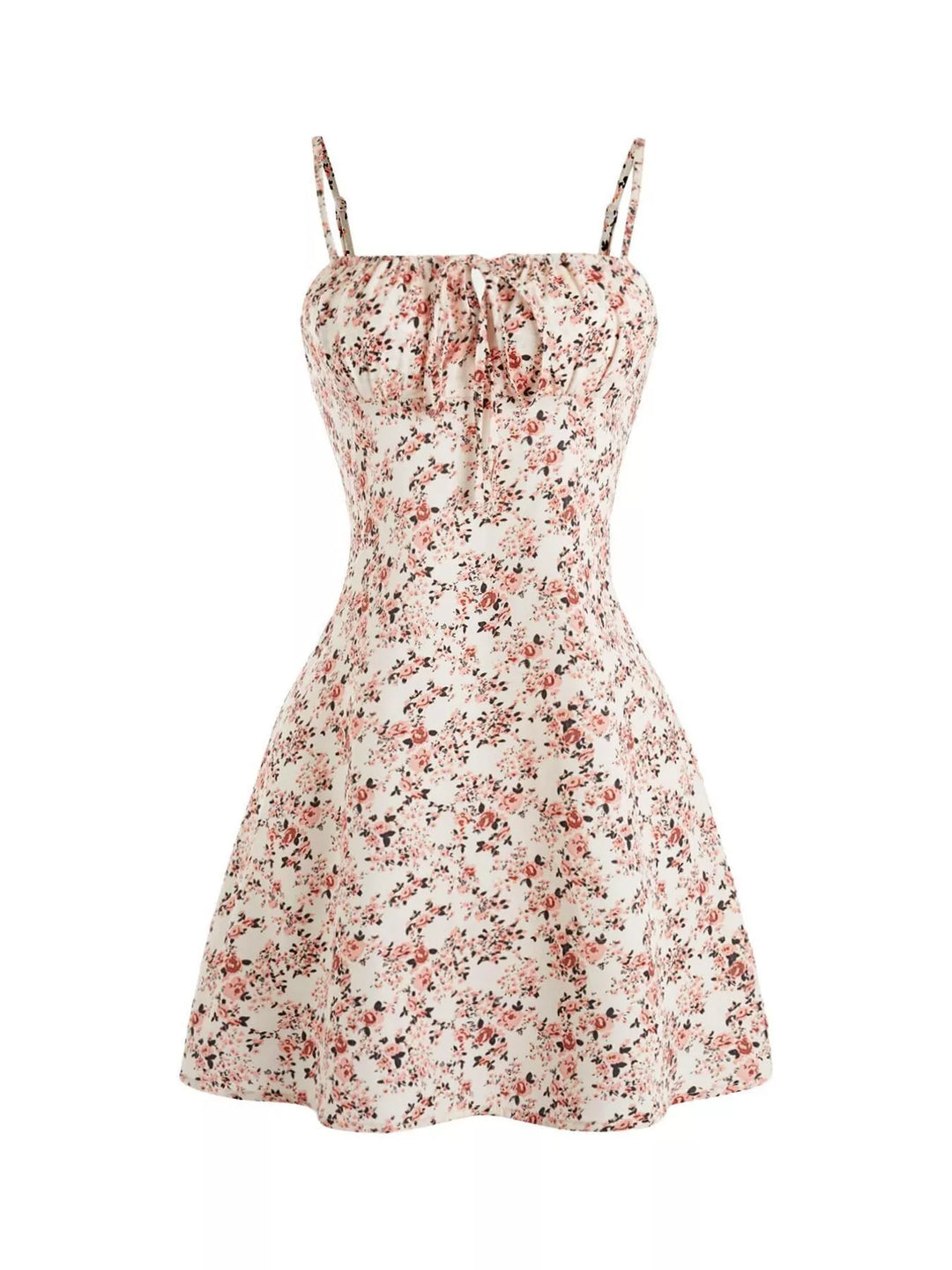 Odette | Women's Tie Strap Square Neck Floral Mini Dress