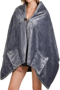 USB Heated Shawl Wrap – Portable Electric Heated Throw with 3 Heat Levels, Timer & Overheat Protection, 63 x 24 in