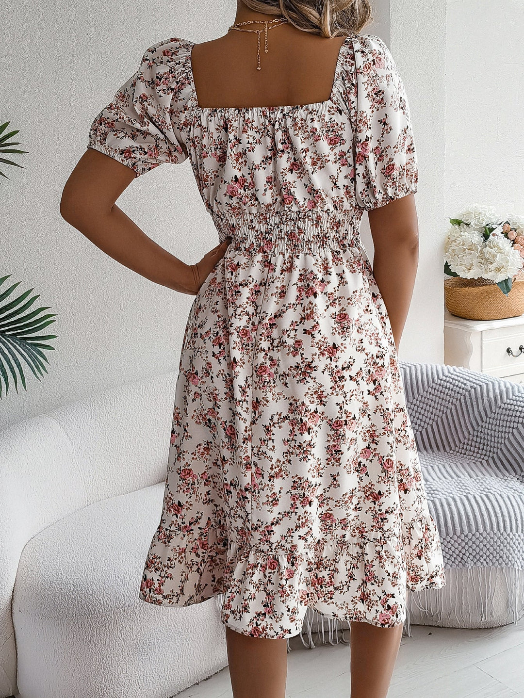 Bellamy | Ditsy Floral Puff Sleeve Off Shoulder Dress