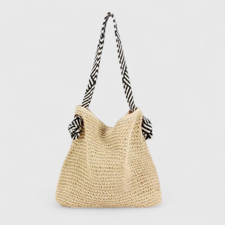 Perpetua | Women's Bag Woven Straw Striped Strap Tote