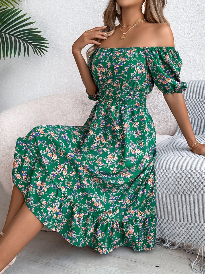 Bellamy | Ditsy Floral Puff Sleeve Off Shoulder Dress