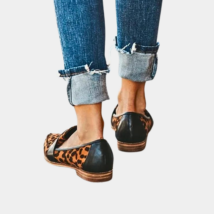 Hadley | Pointed Toe Suede Panel Slip-On Orthopedic Flats