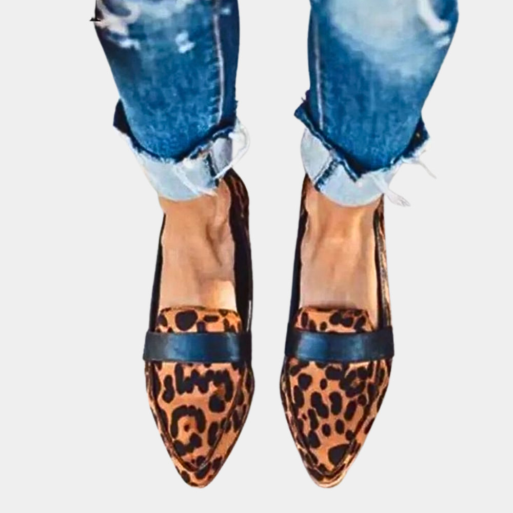 Hadley | Pointed Toe Suede Panel Slip-On Orthopedic Flats