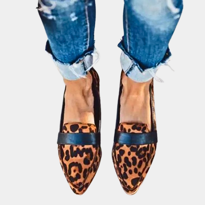 Hadley | Pointed Toe Suede Panel Slip-On Orthopedic Flats