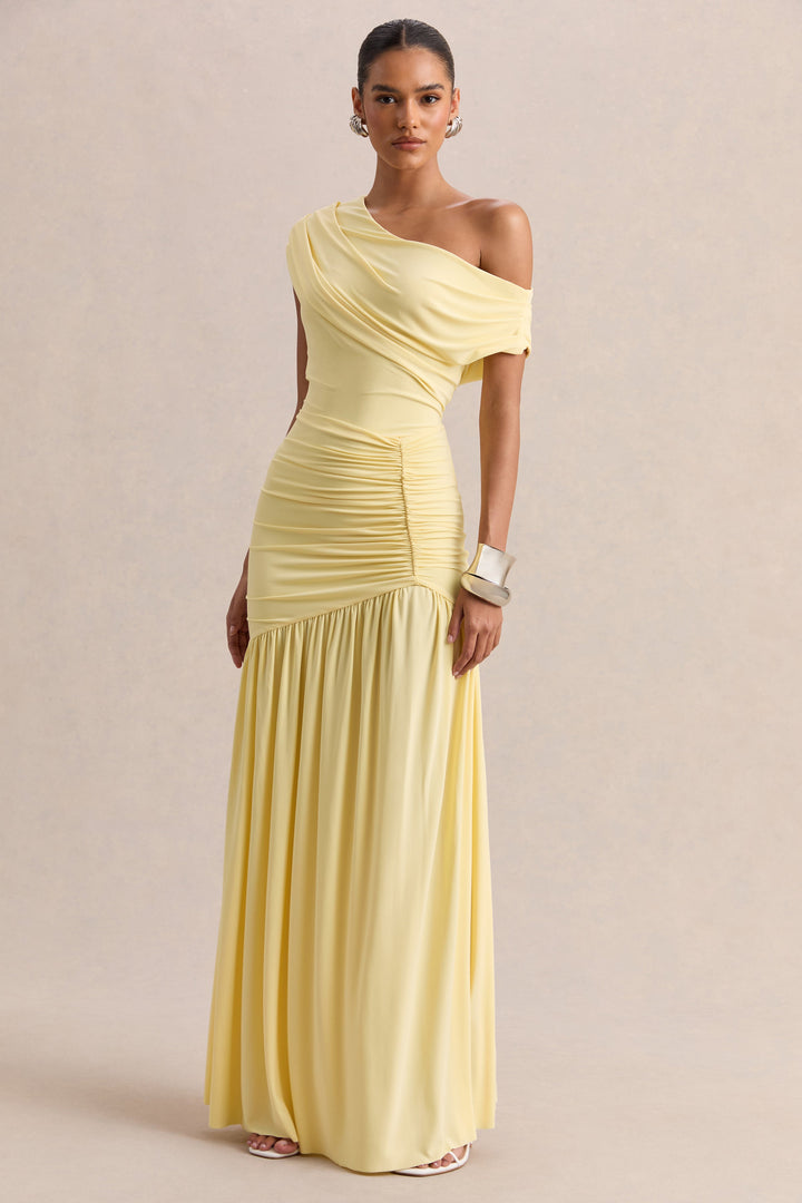 Sophia | Women's One Shoulder Wedding Guest Dress with Ruched Waist