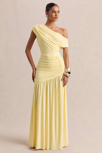 Sophia | Women's One Shoulder Wedding Guest Dress with Ruched Waist