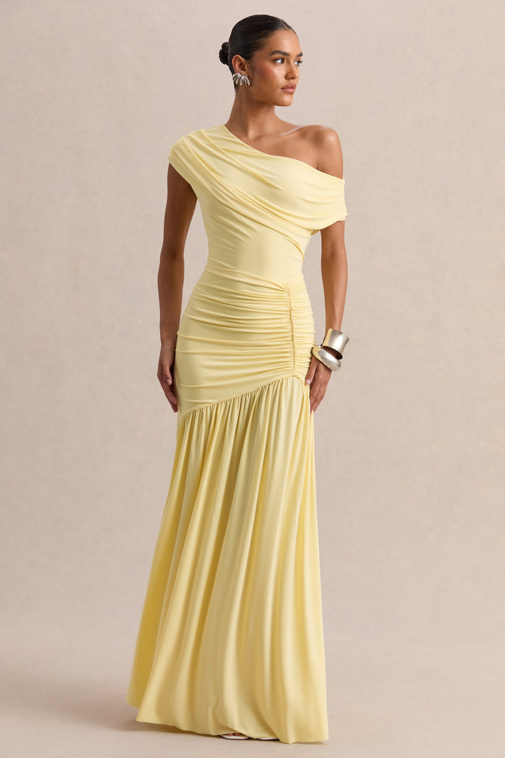 Sophia | Women's One Shoulder Wedding Guest Dress with Ruched Waist
