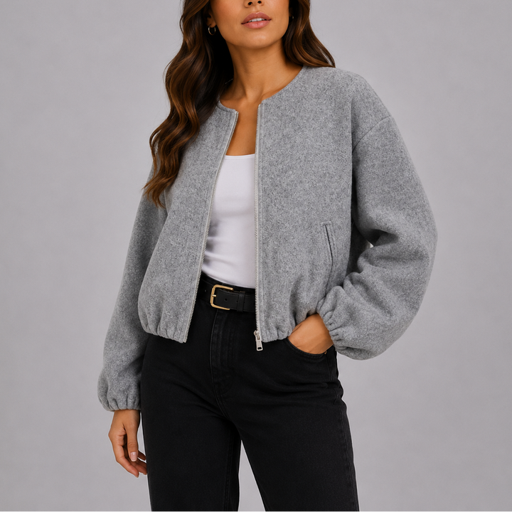 Reyna | Women's Bomber Jacket – Lightweight Zip-Up Relaxed Fit
