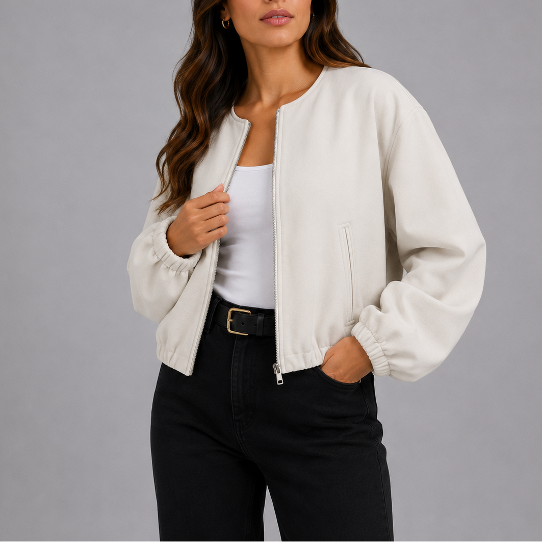 Reyna | Women's Bomber Jacket – Lightweight Zip-Up Relaxed Fit