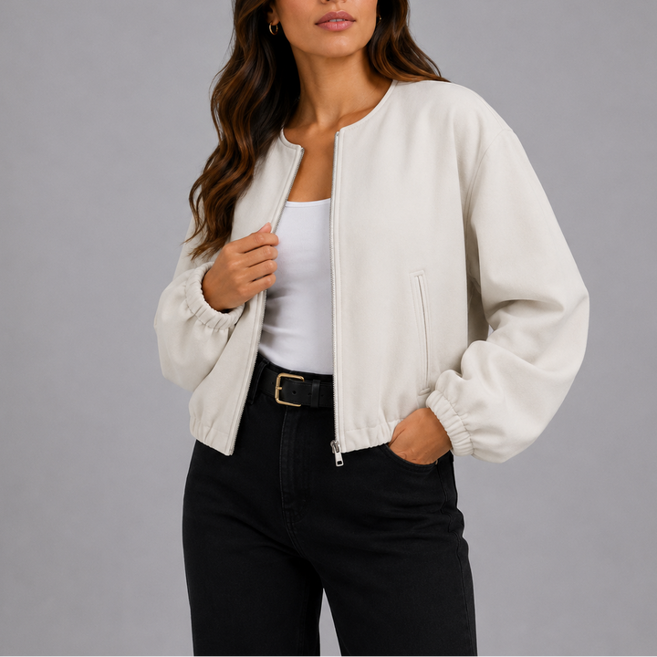 Reyna | Women's Bomber Jacket – Lightweight Zip-Up Relaxed Fit