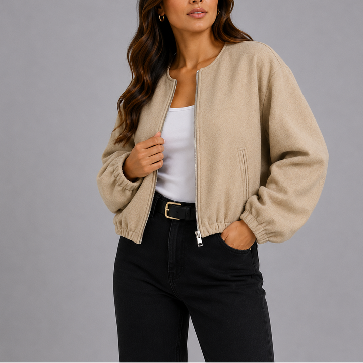 Reyna | Women's Bomber Jacket – Lightweight Zip-Up Relaxed Fit