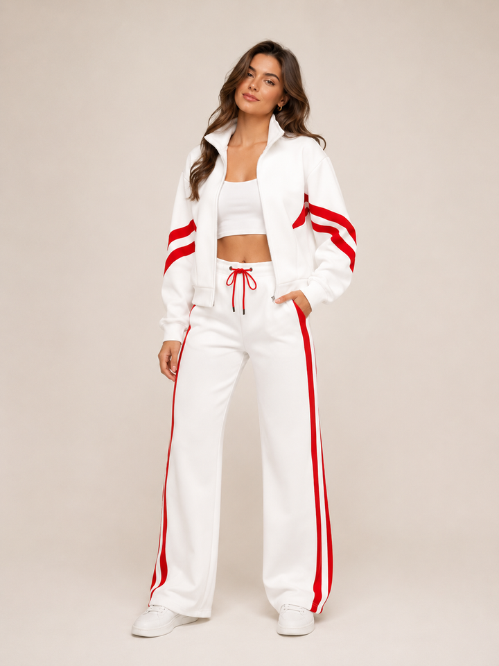 Vienna | Women's Tracksuit – Zip-Up Jacket & Wide-Leg Trousers Two-Piece Set