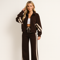 Coralie | Women's Tracksuit – Zip Vest & Wide-Leg Trousers Two-Piece Set