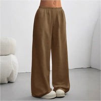 Talia | Women's Sweatpants – Relaxed Fit Wide Leg Solid Colour Joggers