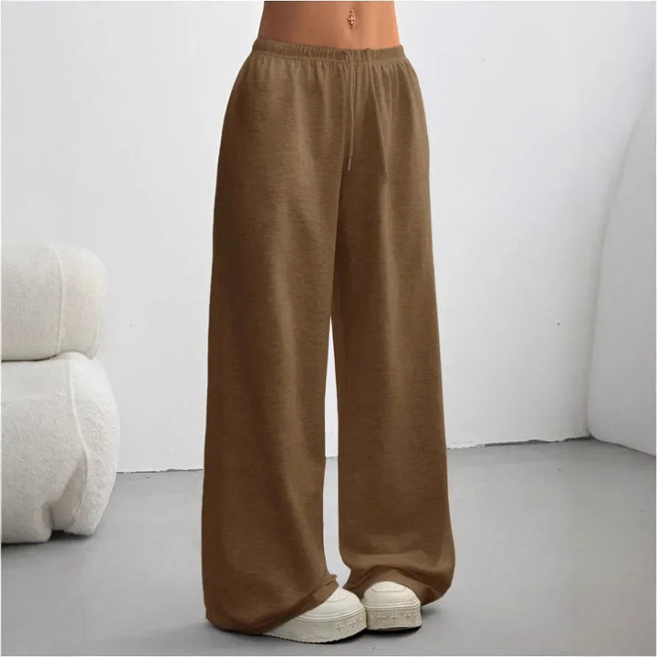 Talia | Women's Sweatpants – Relaxed Fit Wide Leg Solid Colour Joggers