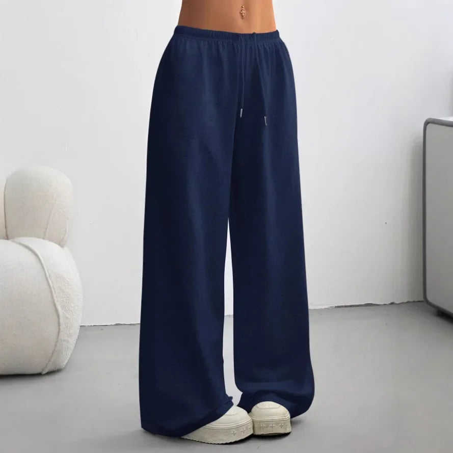 Talia | Women's Sweatpants – Relaxed Fit Wide Leg Solid Colour Joggers
