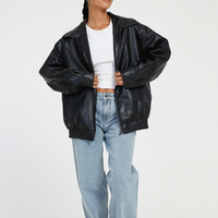 Verena | Women's Bomber Jacket – Oversized Long-Sleeve Zip Front