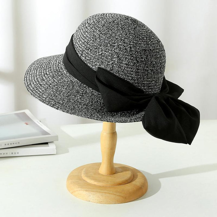 Josephine | Women's Wide Brim Crochet Hat with Bow Tie Accent