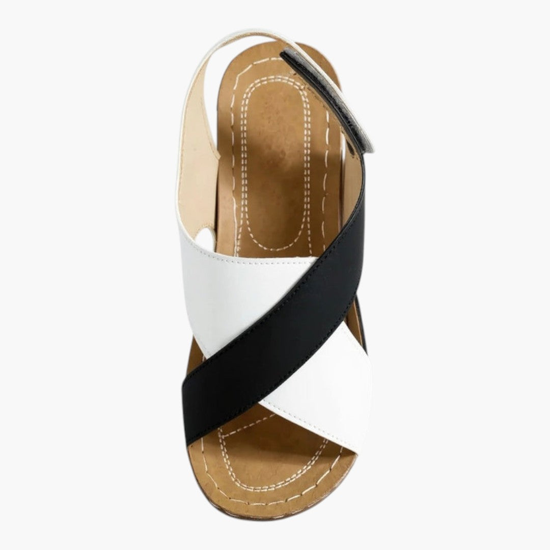 Margaux | Cross-Strap Platform Sandals with Wedge Sole